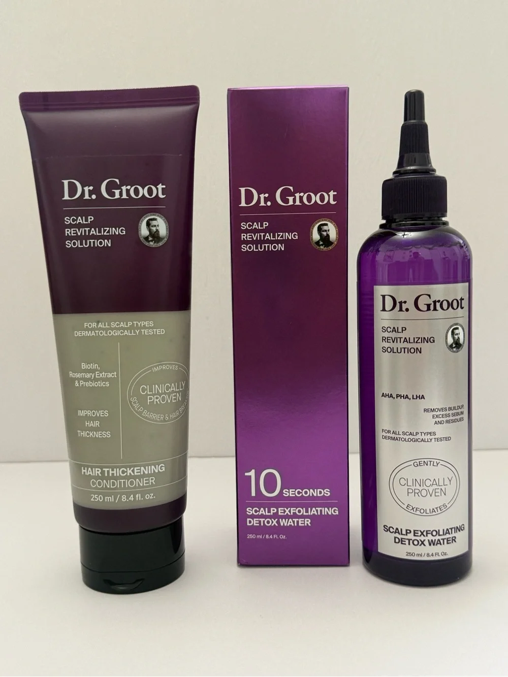 Dr. Groot Scalp Revitalizing Detox Water & Hair Thickening Conditioner Set